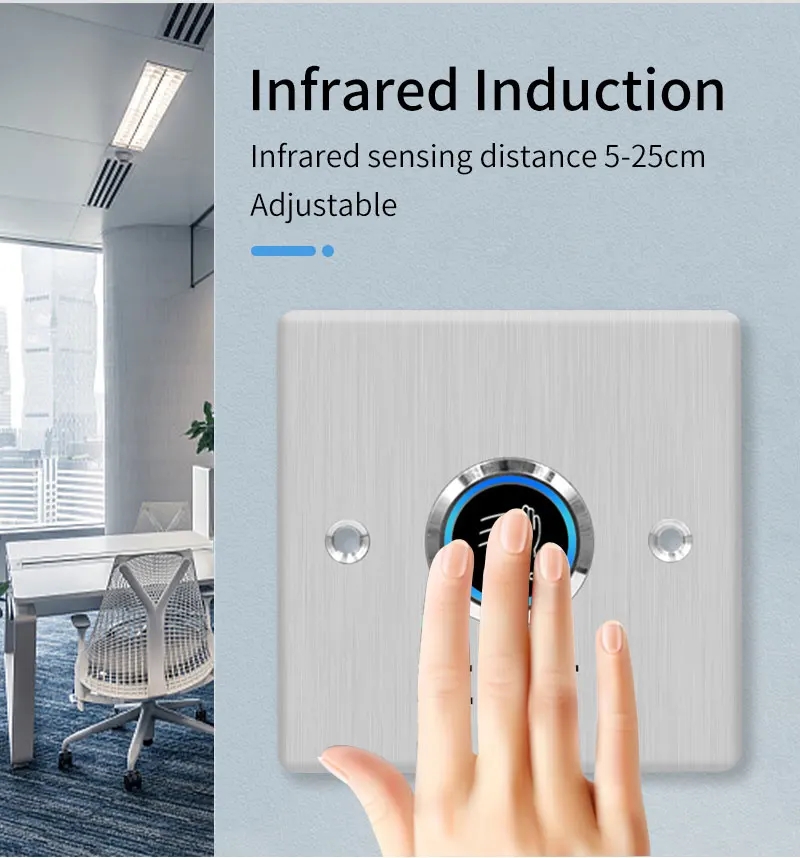 Contactless Infrared No Touch Exit Button IR Door Lock Release Switch ...