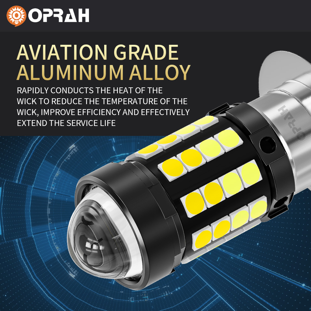 Oprah Super Bright LED Motorcycle Headlight P15D H4 BA20D 3030 36SMD ...