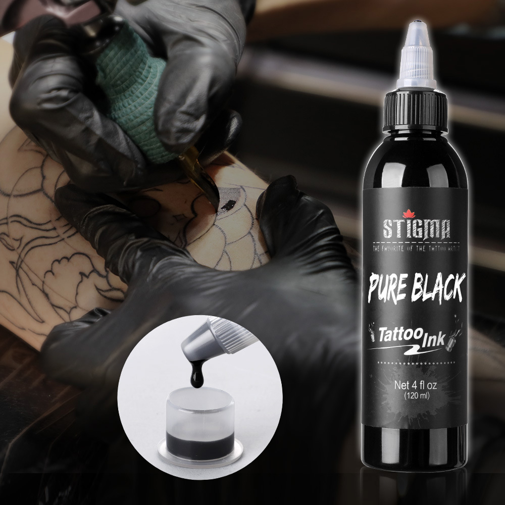 STIGMA 120ml Permanent Tattoo Ink Safety Makeup Eyebrow Hair Pigments ...