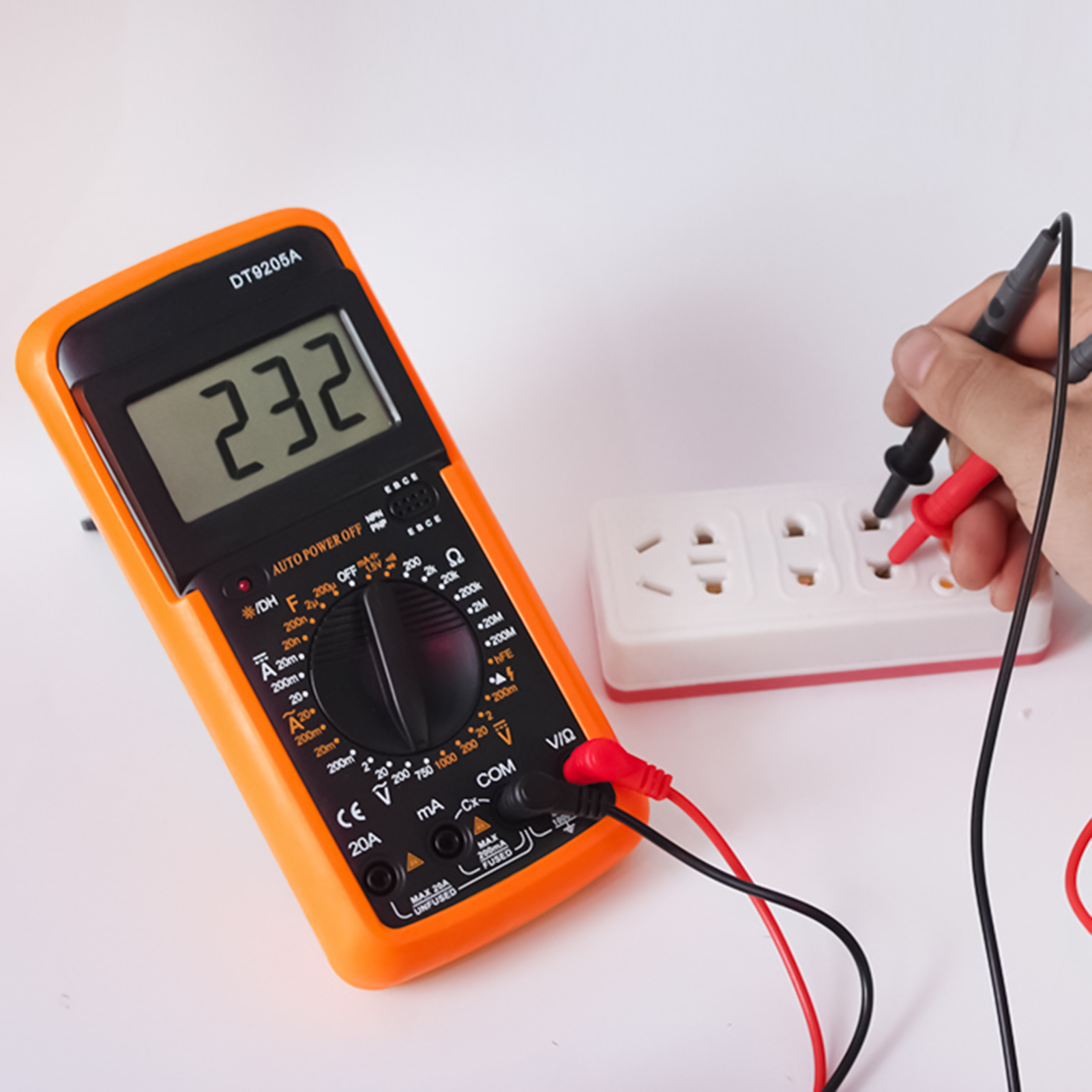 SPRINTF DT9205A digital multimeter, measuring large capacitance, high ...