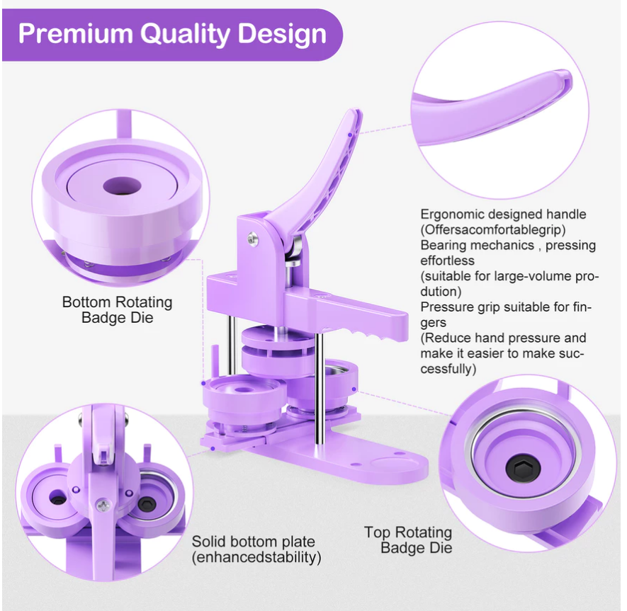 [Local delivery] 25+32+58mm Button Badge Maker Machine, Different Size ...