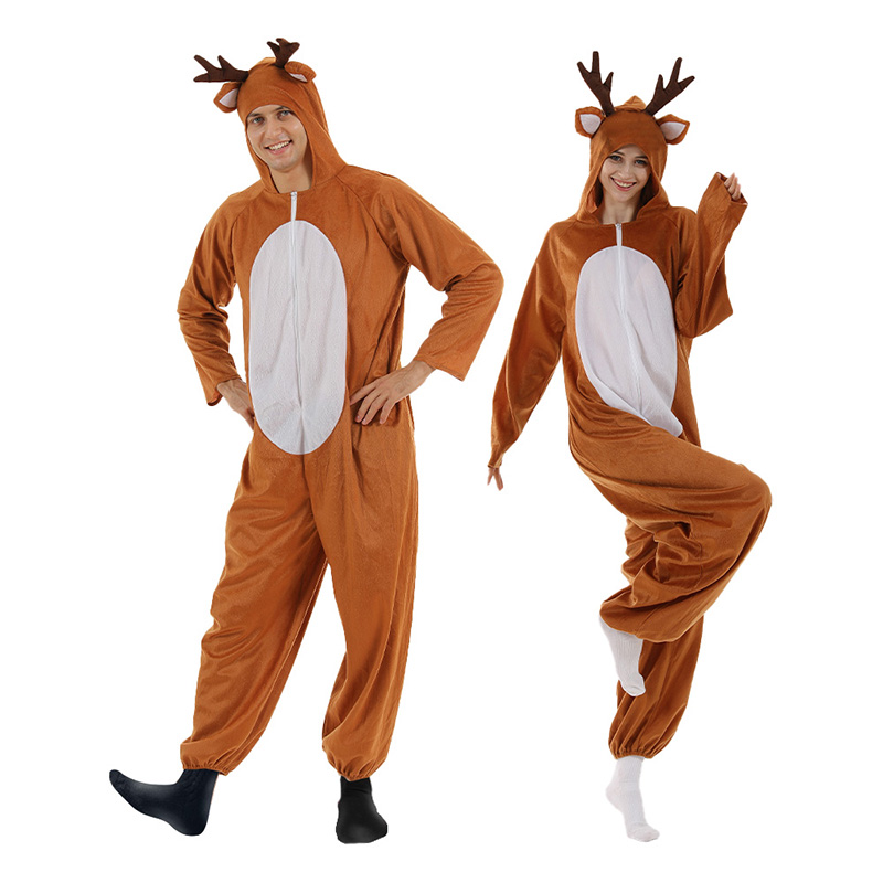 COD Women's Lovely Santa Deer Dress Costume Adult Couple Christmas ...