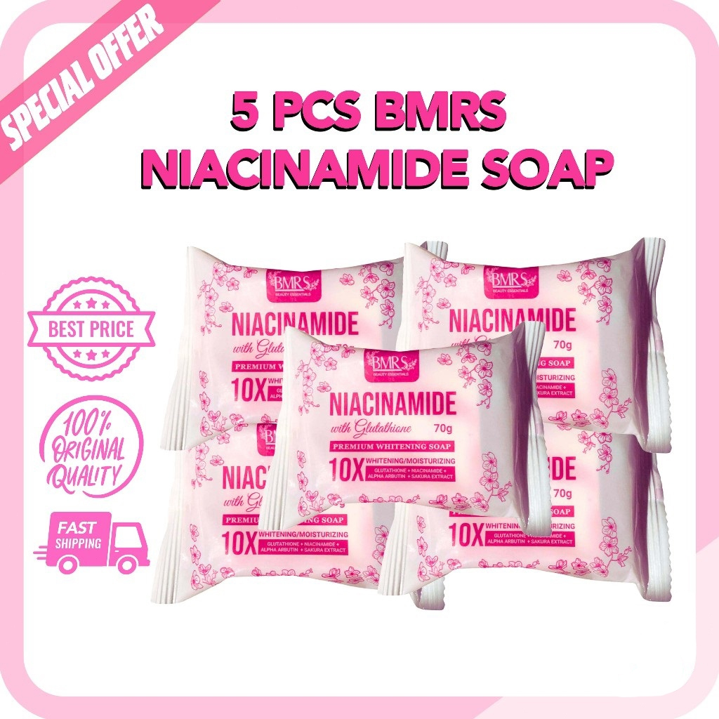 Bmrs Niacinamide Soap X Whitening Original Gluta Soap Glass Skin Soap Whitening Moisturizing