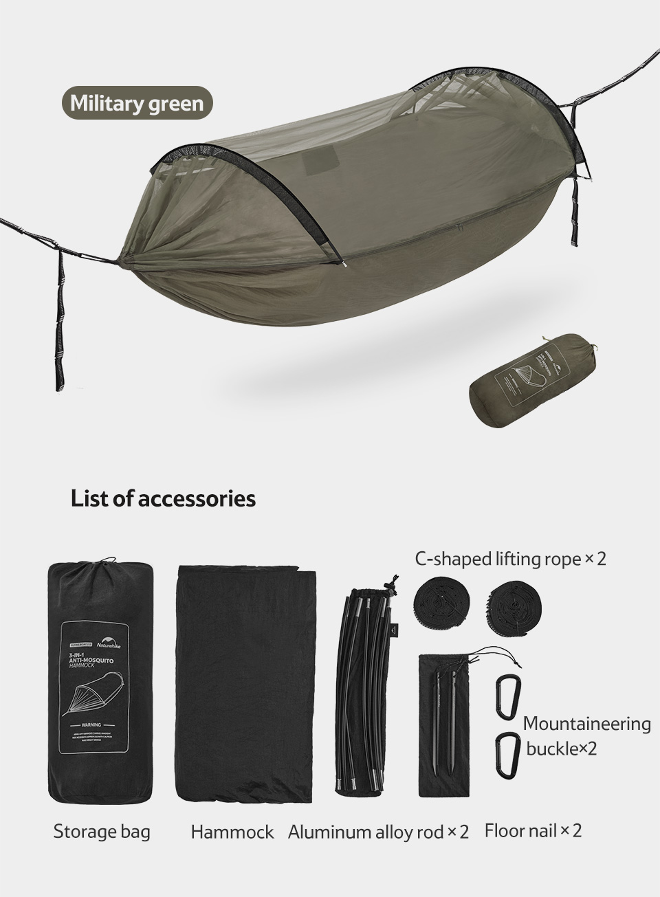Zenithen Limited Portable Folding Hammock With A Retractable Canopy, Red