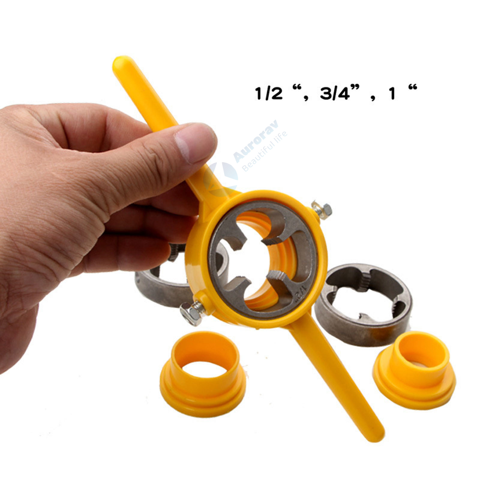 6Pcs PVC Thread Maker Tool Pipe Threader Kit with 1/2 Inch 3/4 Inch 1 ...