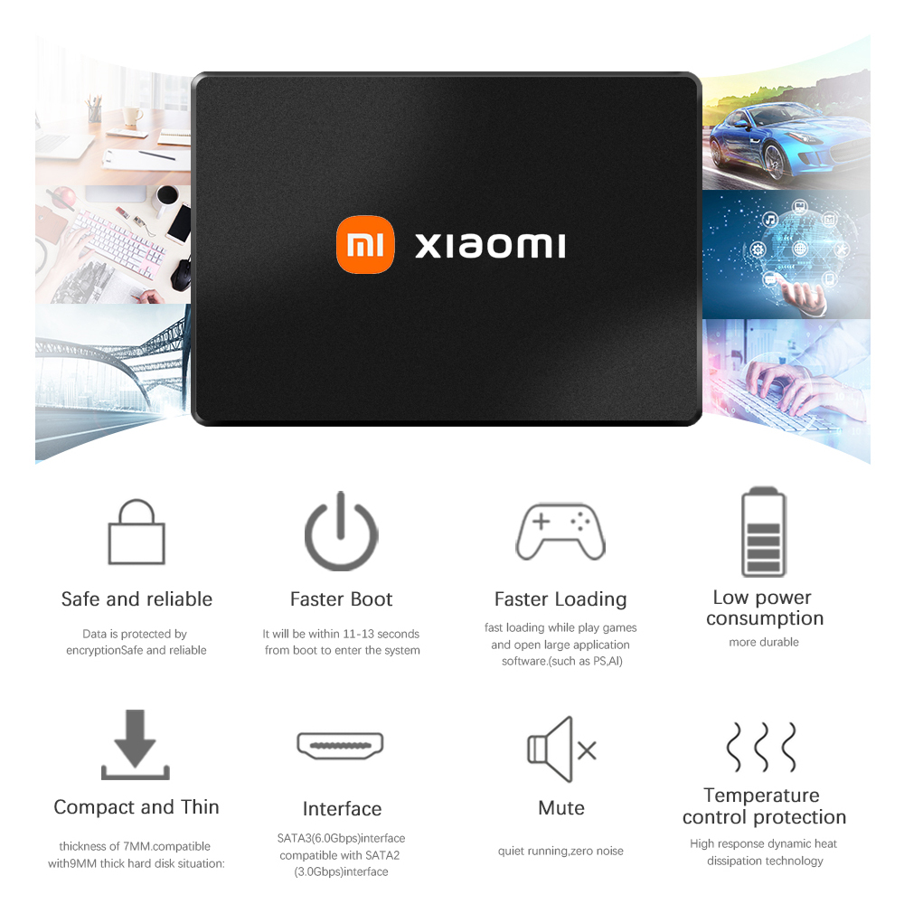 XIAOMI SSD Hdd 2.5 SATA3 SSD 240gb 480gb 128GB 256G 1TB 2TB 4TB ...