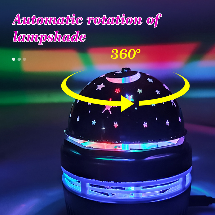 Automatic rotating colorful starry sky lamp mini night lamp | Shopee ...