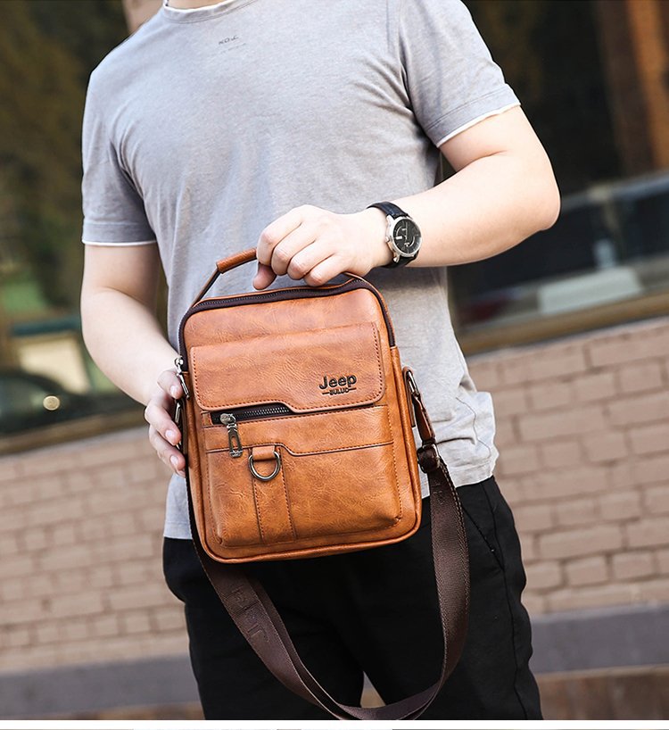 Business Men's Shoulder Bag Pu Leather Handheld Briefcase Retro ...