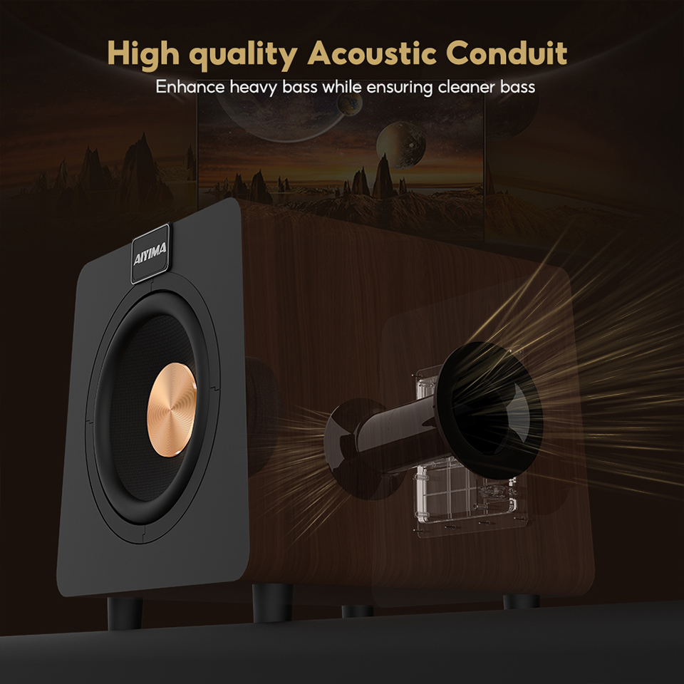 AIYIMA 800X 8 Inch Powered Subwoofer 150W, TPA3116