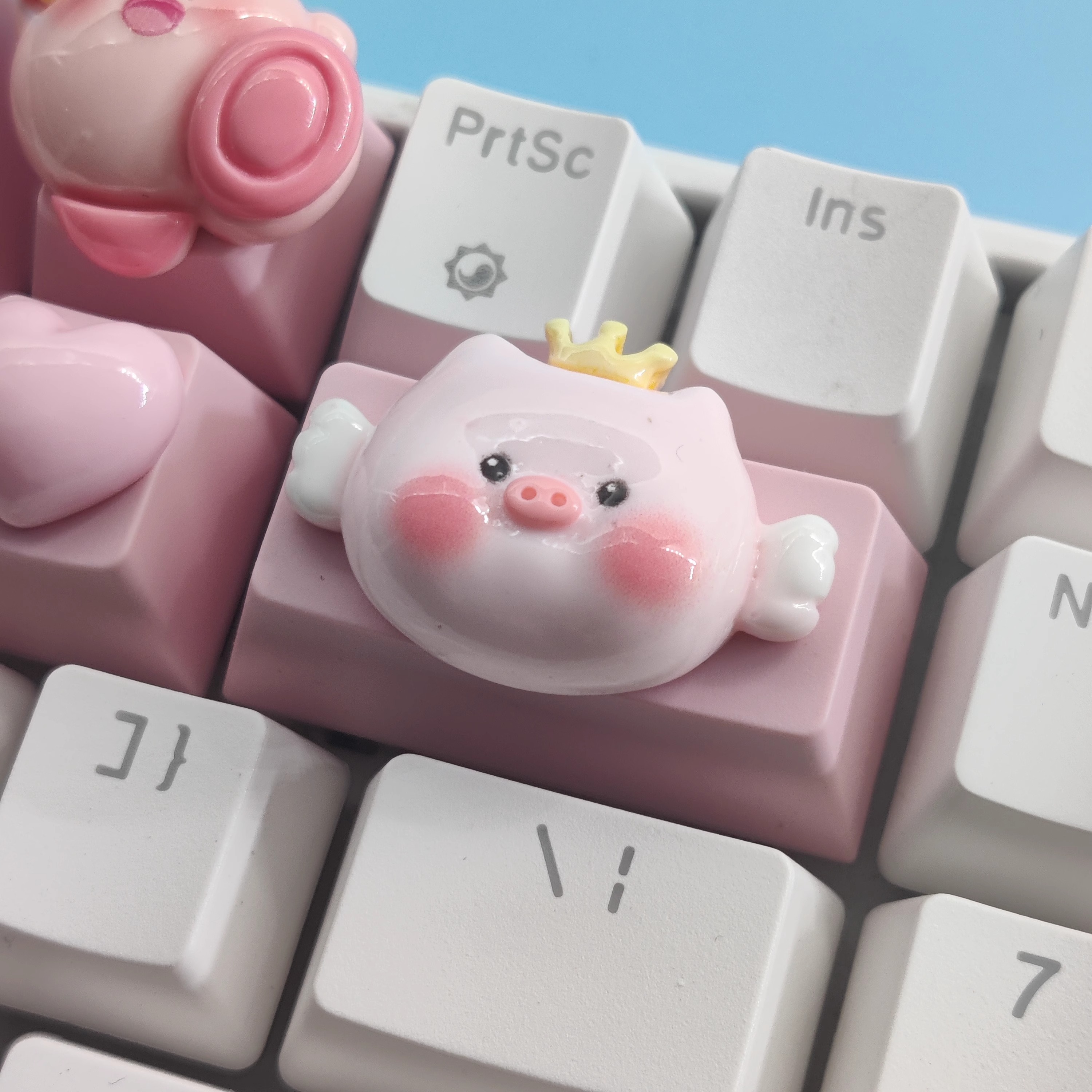 Handmade Creative Gift Cute Crown Pig Head Love Cross Axis Mechanical ...