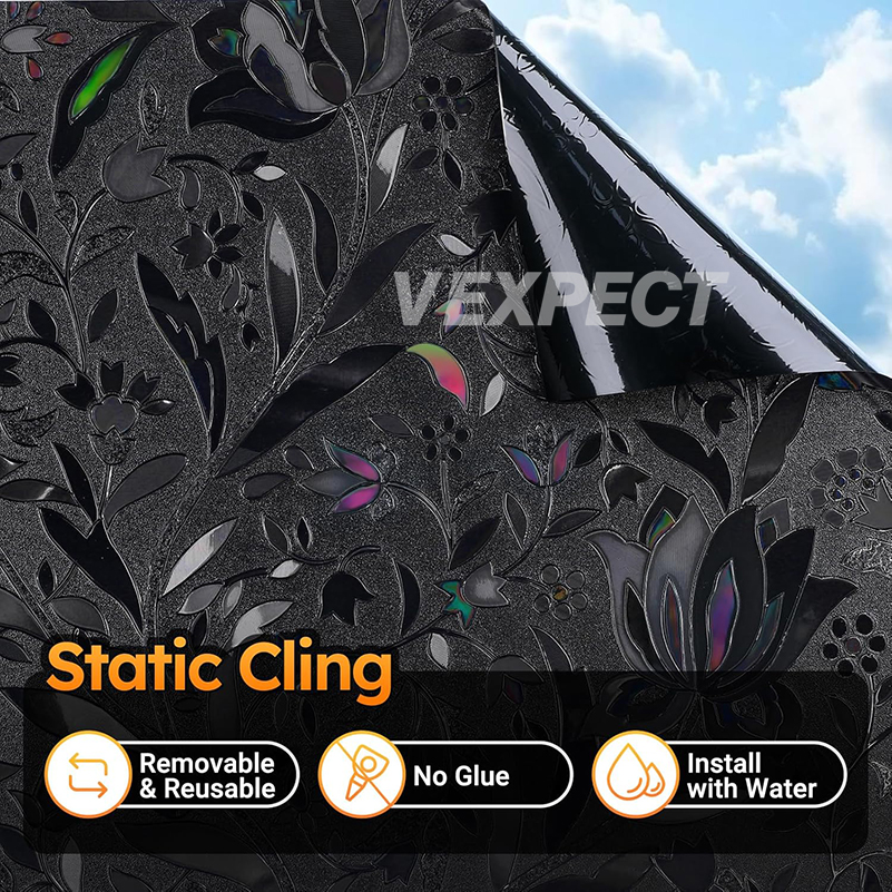 Blackout Window Sticker Film, Privacy Window Film Sticker, Total ...