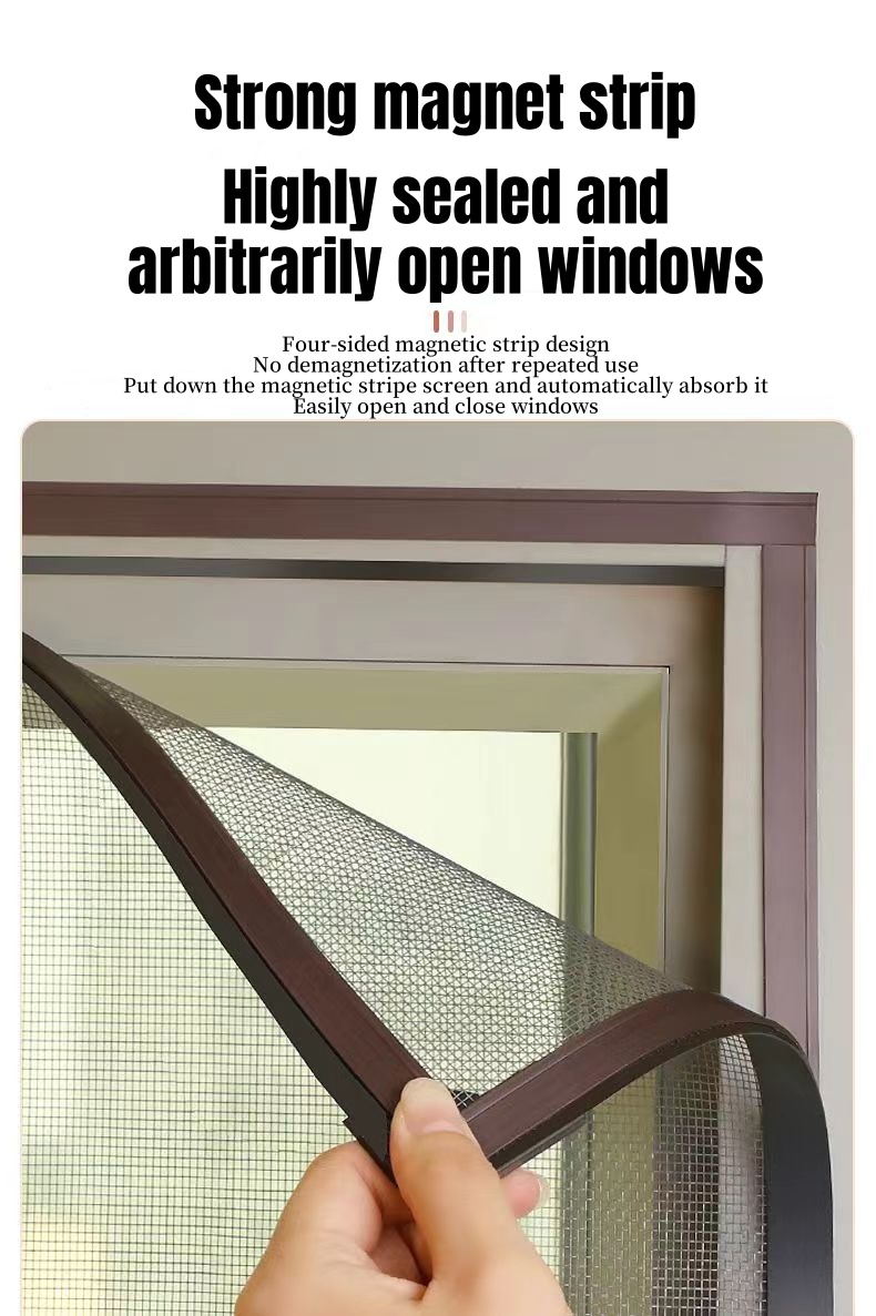 DIY Magnetic Screen Window with Frame Detachable Mosquito Screen for ...