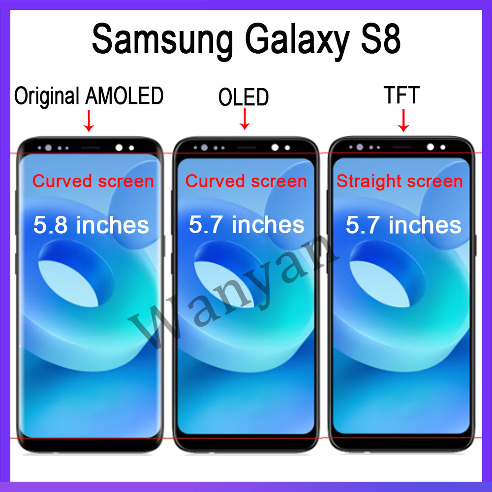 OEM For AMOLED OLED TFT Samsung Galaxy S8 S8+ S8 Plus LCD Display Touch ...
