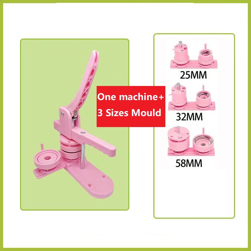 Button badge machine with 3 sizes mould 25mm 32mm 58mm mould button ...