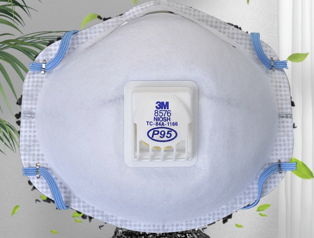 1PCS 3M 8576 Mask P95 OV Respirator W/Valve Anti-fumes Acid ...