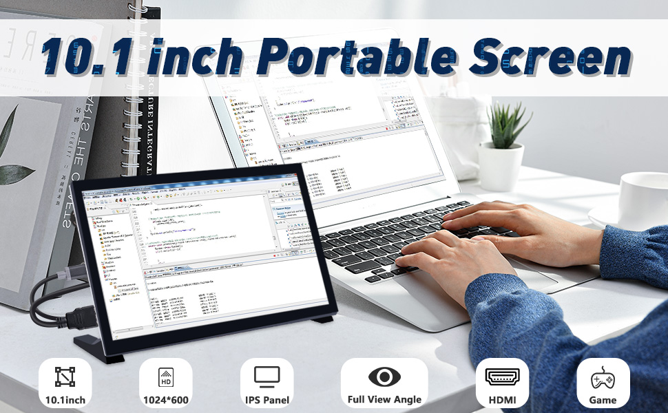 52Pi 10.1 Inch LCD Screen for Raspberry Pi, 1024x600 IPS LCD Display ...