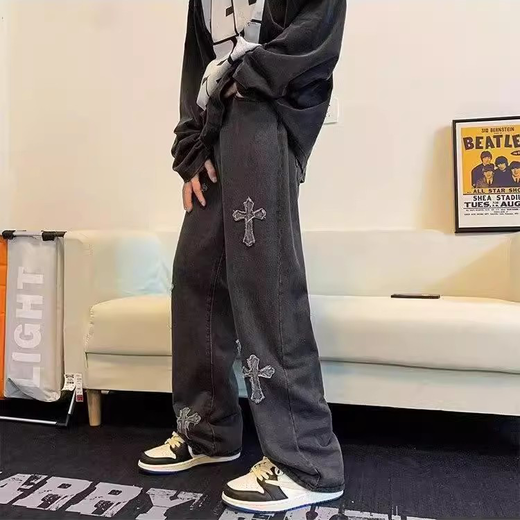 jeanspro-pants-for-men-baggy-pants-men-straight-cut-black-pants-for-men