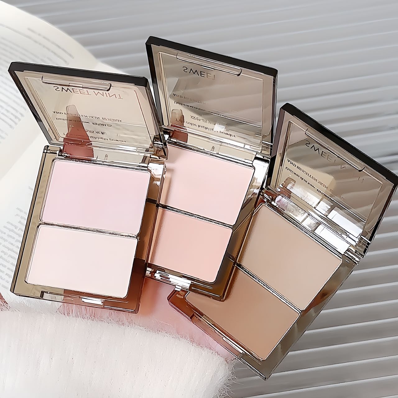 SWEET MINT highlighter contour palette waterproof lasting matte contour ...
