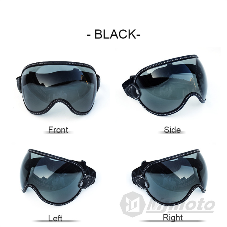 Retro Motorcycle Goggles Wide Field Of View Windproof Dustproof Helmet ...