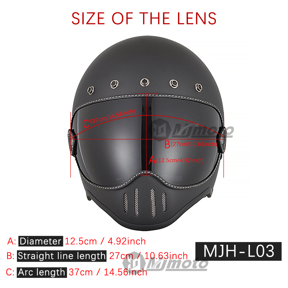 Retro Motorcycle Goggles Wide Field Of View Windproof Dustproof Helmet ...