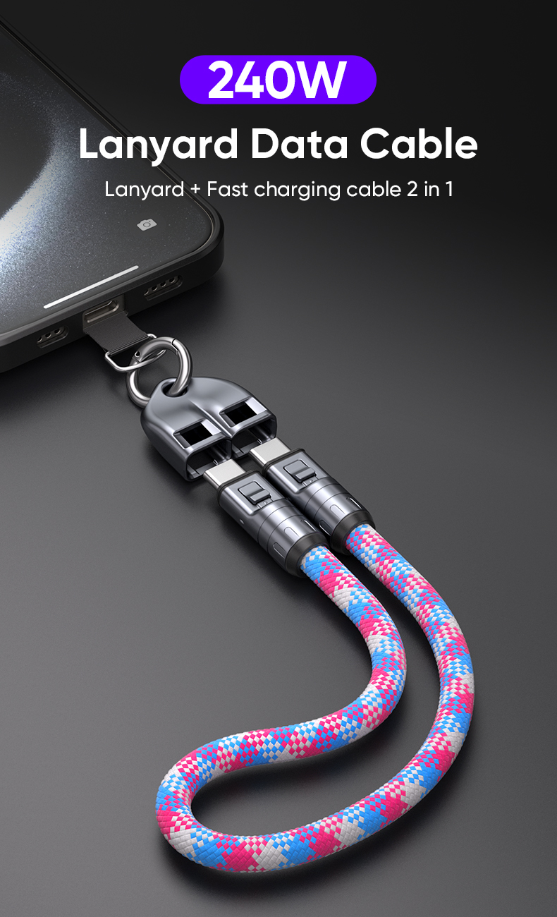 New W Pd Fast Charging Cable Lanyard Braiding Type C To Type C