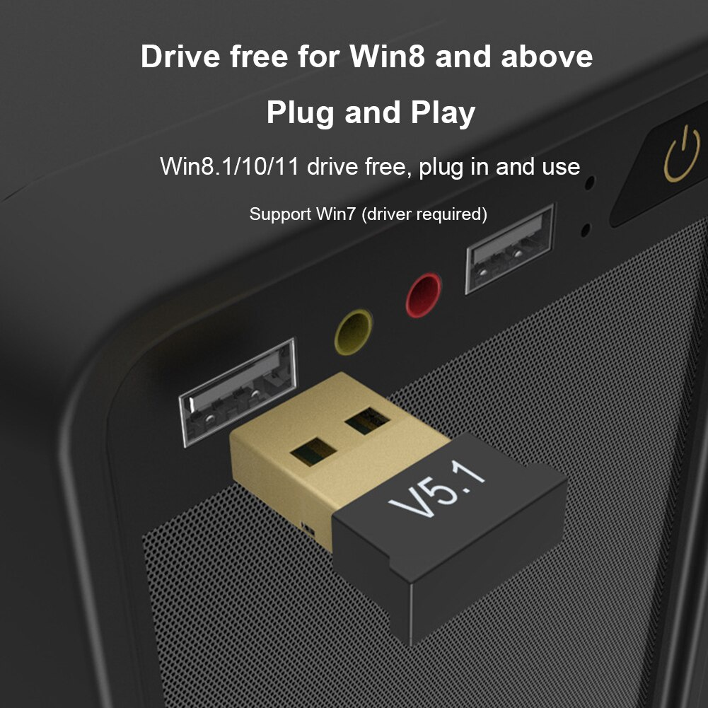 Adapter Receiver USB Bluetooth for PC Laptop Computer Dongle Wireless ...