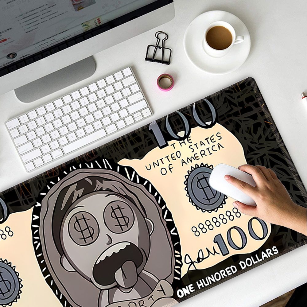 Dollar Banknote Mousepad black Extended Mousepad Large Gaming Mouse pad ...