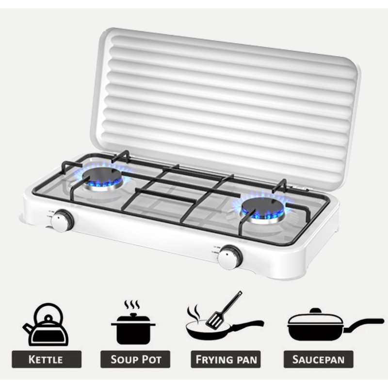 【Free Gift】Gas Stove 2-Burner Gas Stove Double Standard Outdoor Camping ...