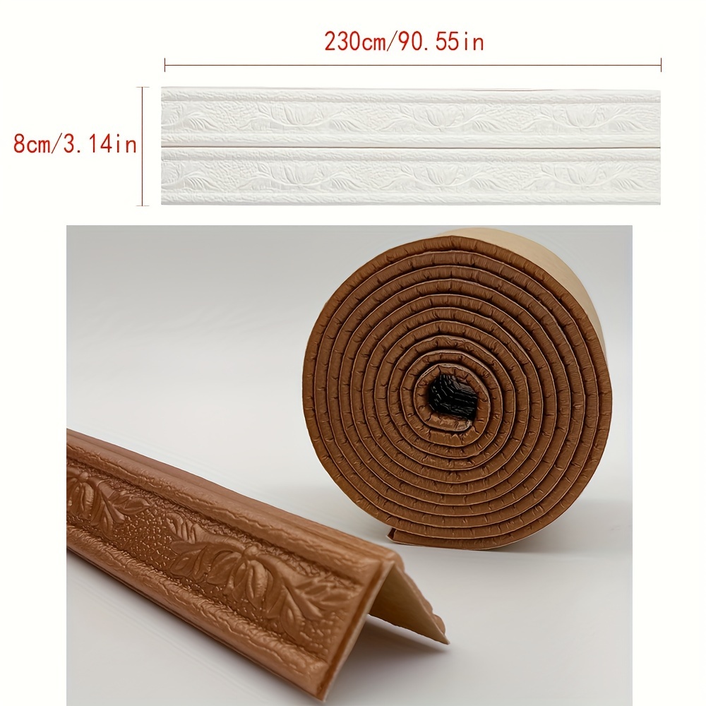 Carving Flowers Foam Molding Trim Self-Adhesive Wall Stickers Decora ...