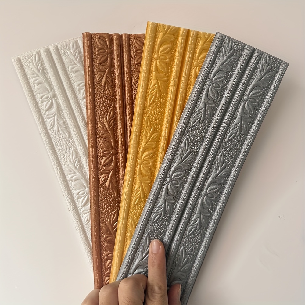Carving Flowers Foam Molding Trim Self-Adhesive Wall Stickers Decora ...