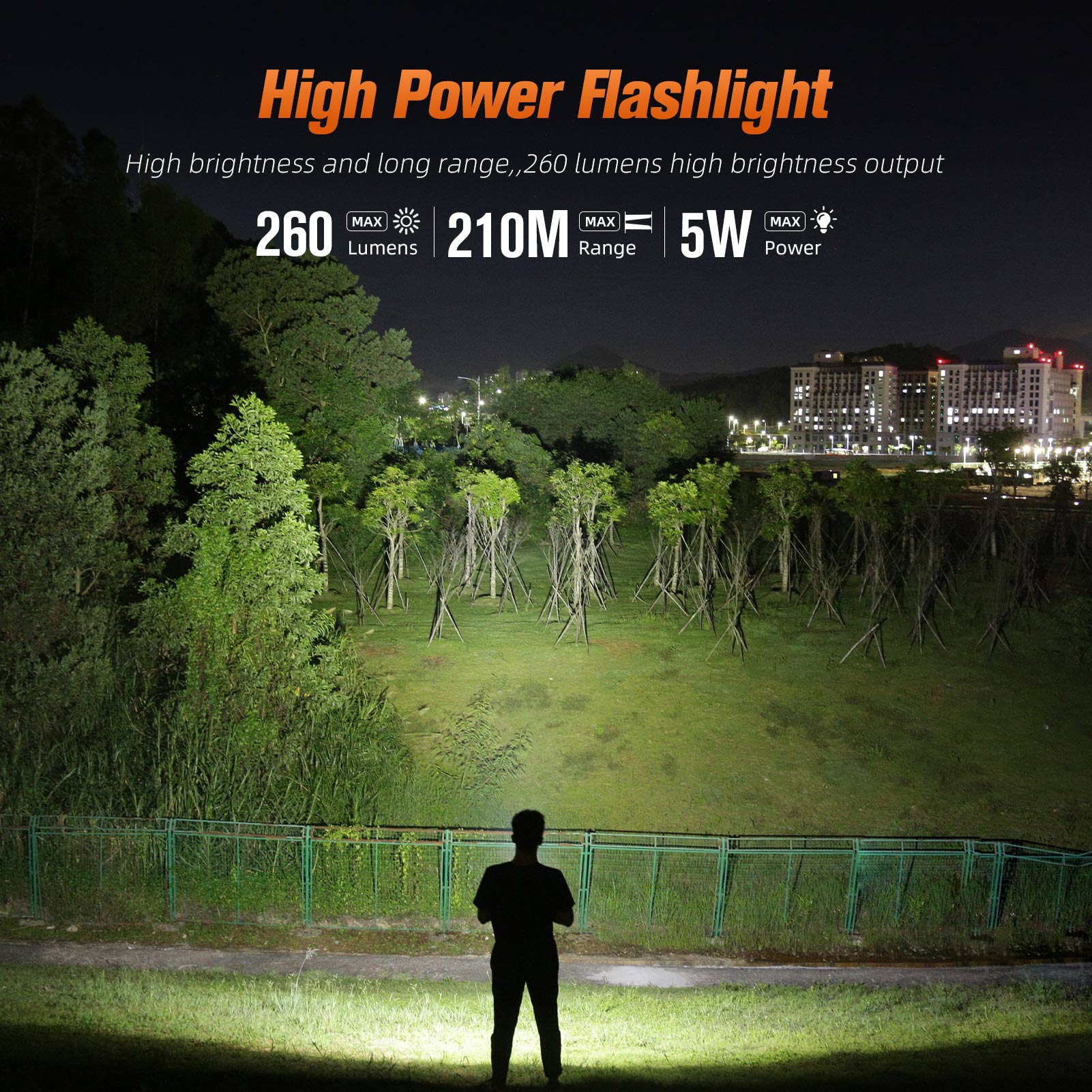 SUPERFIRE C8-XPE 5W Highlight Outdoor Torch Light Rechargeable ...