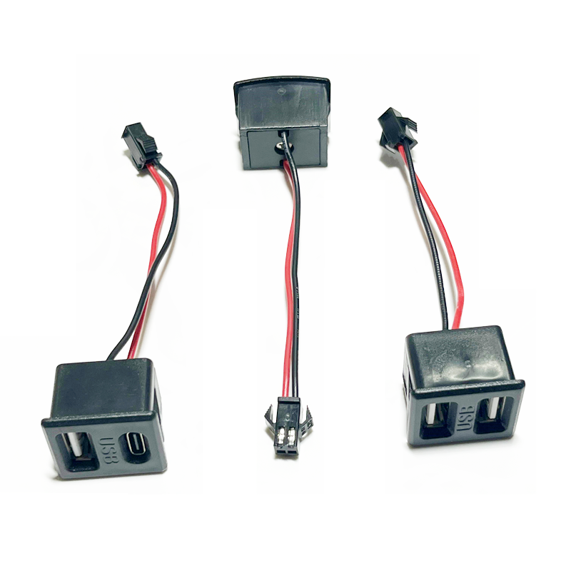 Usb Female Socket type-c Double Socket usb a Female Lamp Charging ...
