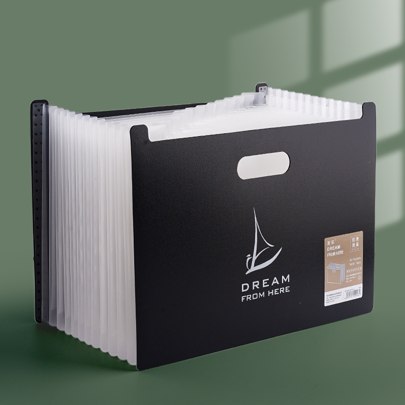 13 Pockets A4 Horizontal Expanding File Folder PP Envelope Desk File ...