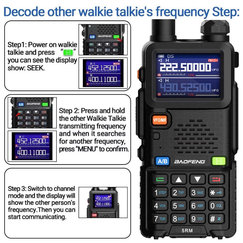 Baofeng Rm Or Baofeng Uv Rh W Mah Walkie Talkie Cm Folded Antenna Km Long Range