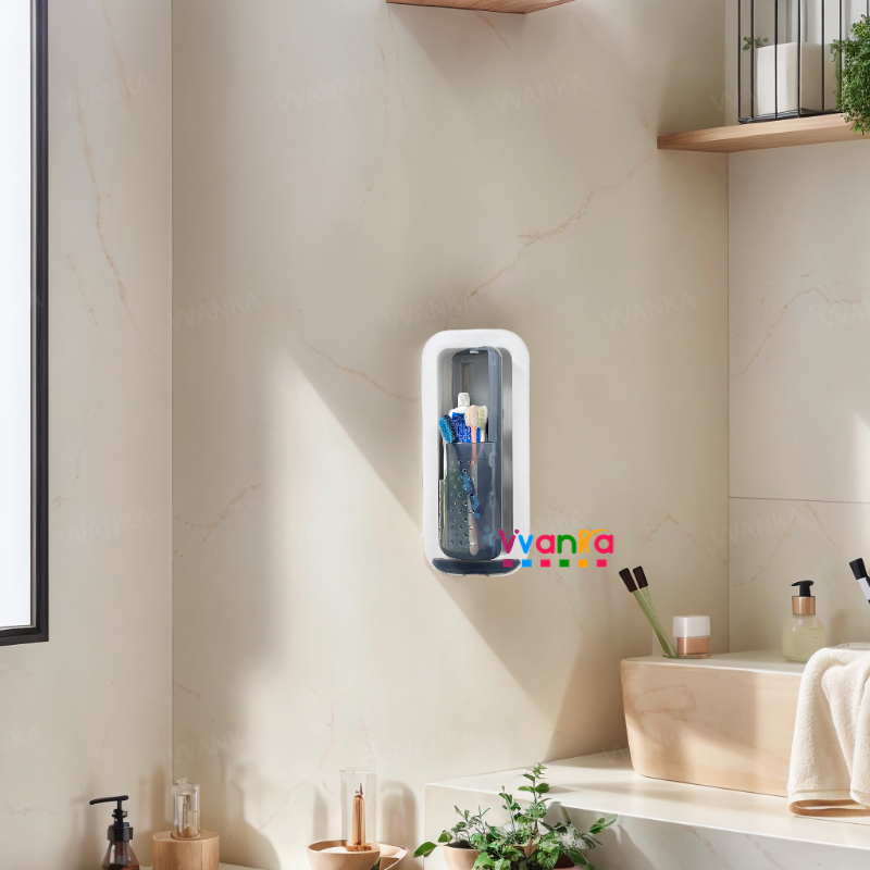From PH Rotating Toiletries Organizer Toothpaste Toothbrush Storage ...