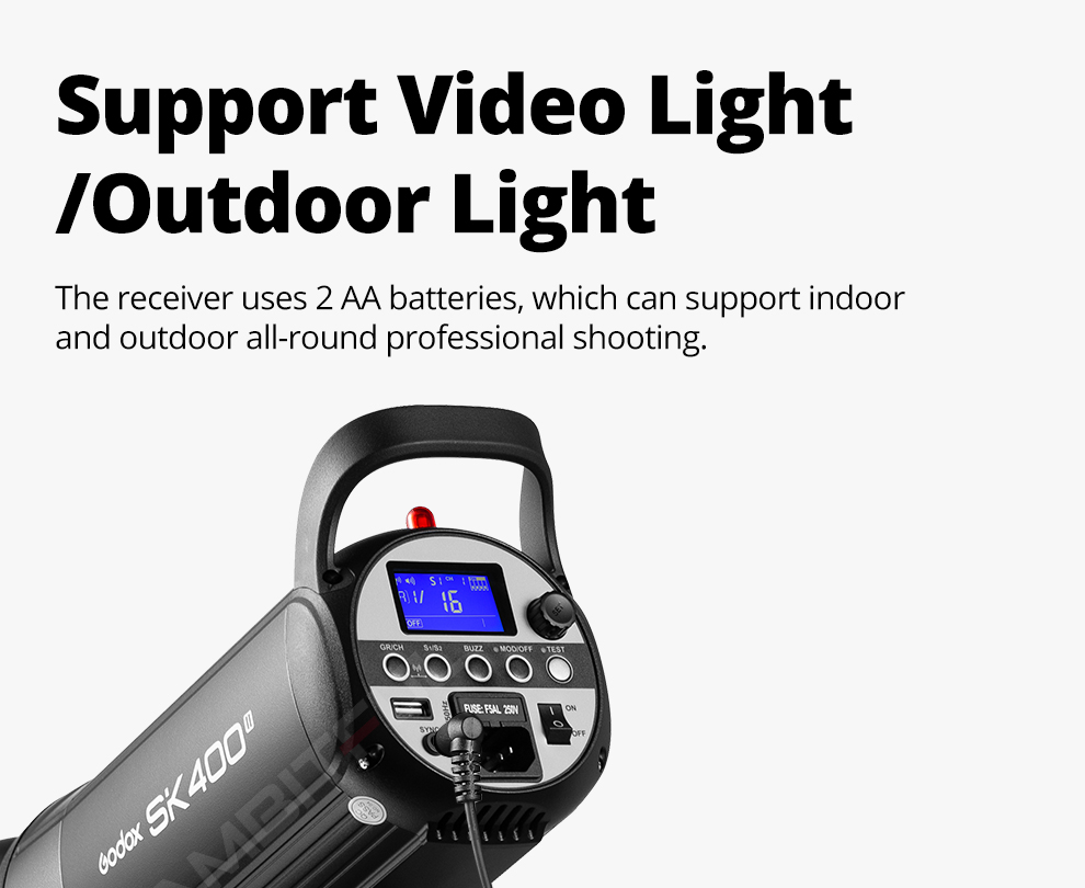 Godox - RT-16 Wireless Flash Receiver, 16 channels, Studio Slave, Flash ...