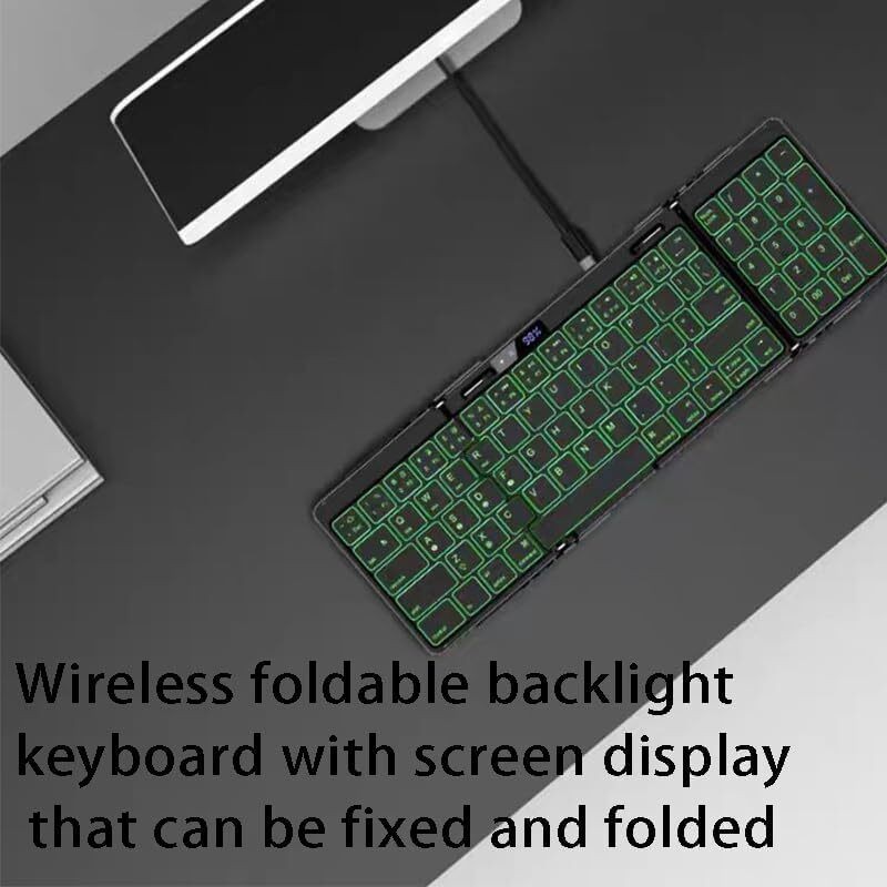 JOMAA Folding Bluetooth Keyboard with Numberic Pad RGB Backlight ...