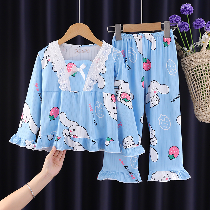 Children Sleepwear Cute Kuromi Melody Pyjamas Kids Girls Clothing Long ...