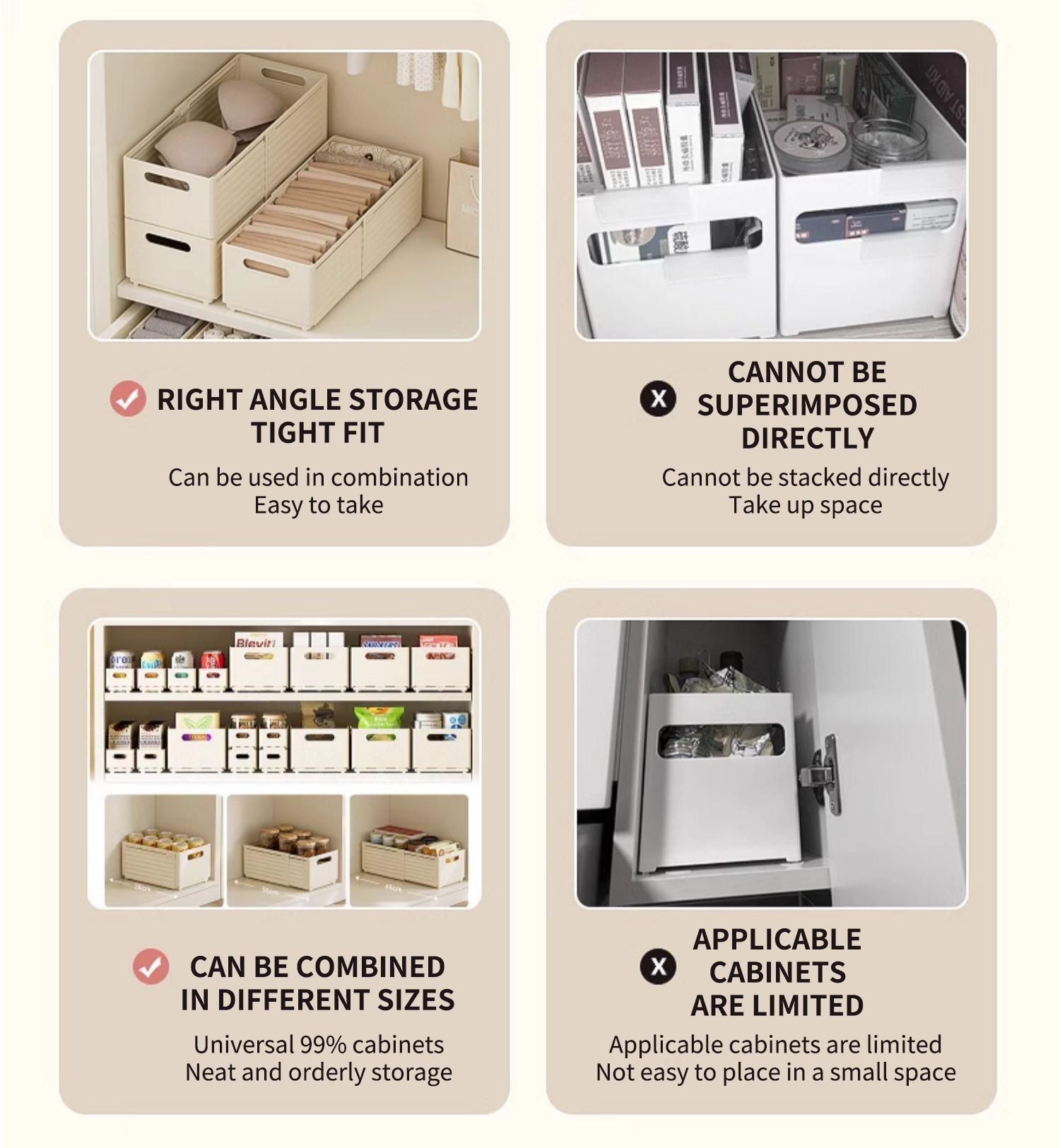 Geleby Retractable Extended Storage Box Plastic Drawer Clothing Cabinet ...