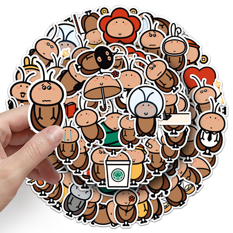 50PCS Funny Cockroach MEME Stickers DIY Laptop Guitar Luggage Phone ...