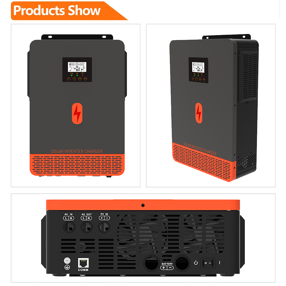 EDECOA 1000W 12V Hybrid Inverter MPPT 40A PV 20-150VDC Solar Wechselrichter
