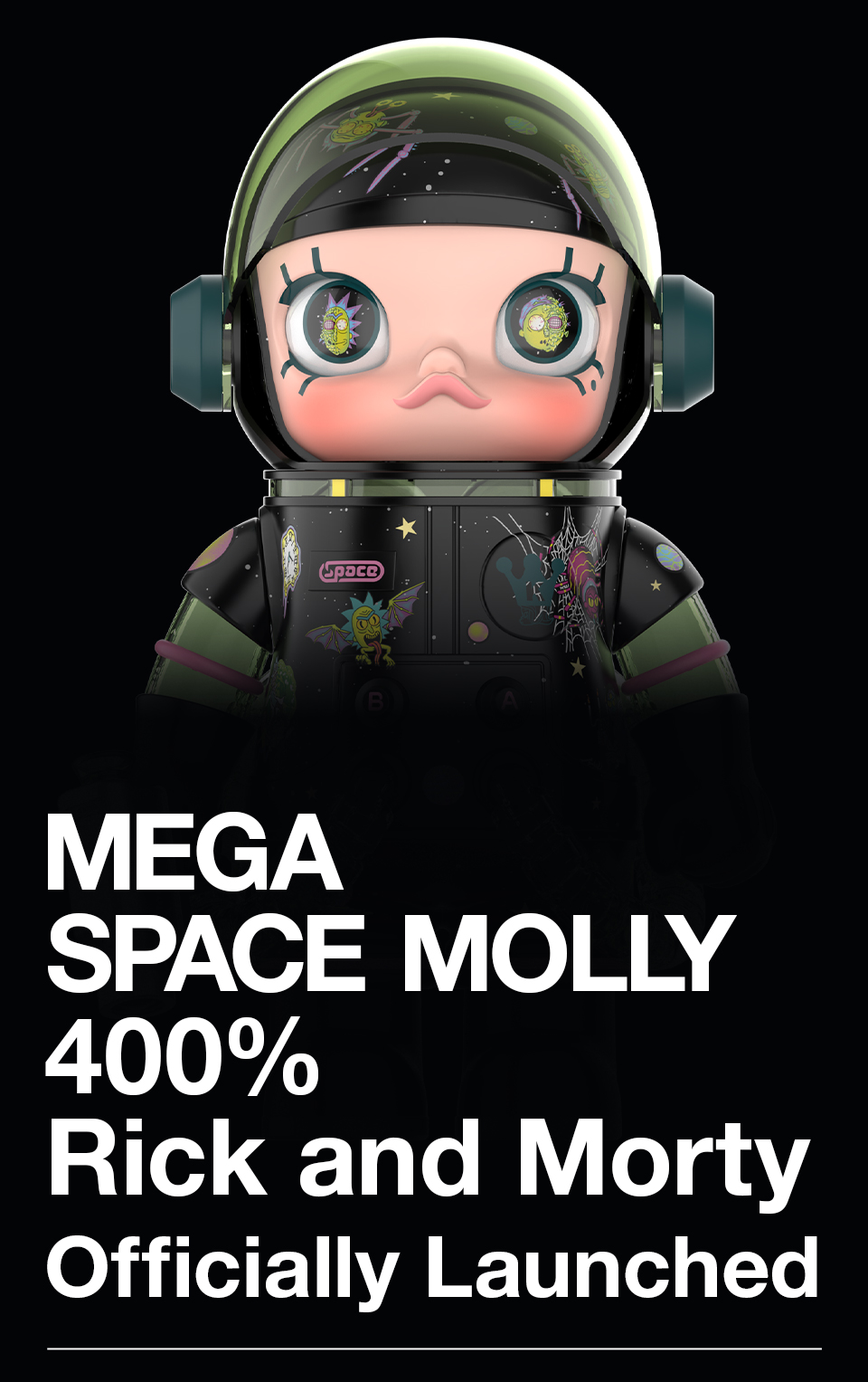POP MART MEGA SPACE MOLLY 400% Rick and Morty | Shopee