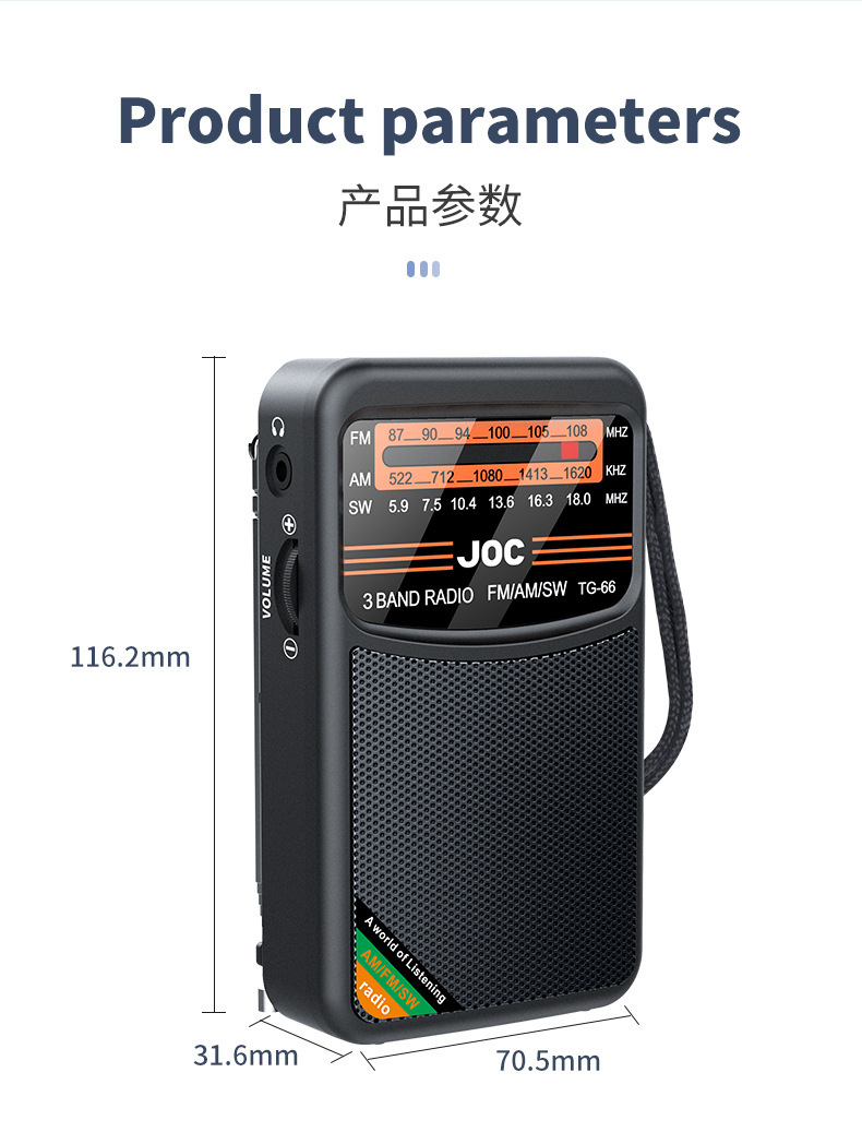 Portable AM FM SW Radio with Best Reception,Radio with 1000mAh ...