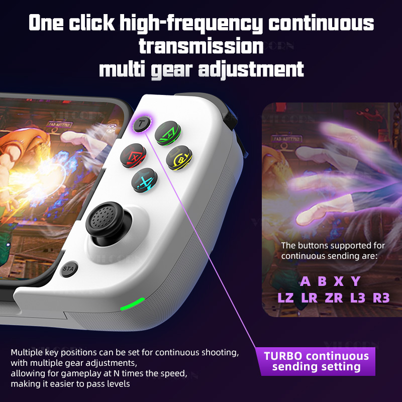 VILCORN D3s BT Game Stretching Controller Wireless Gamestick with 3D ...