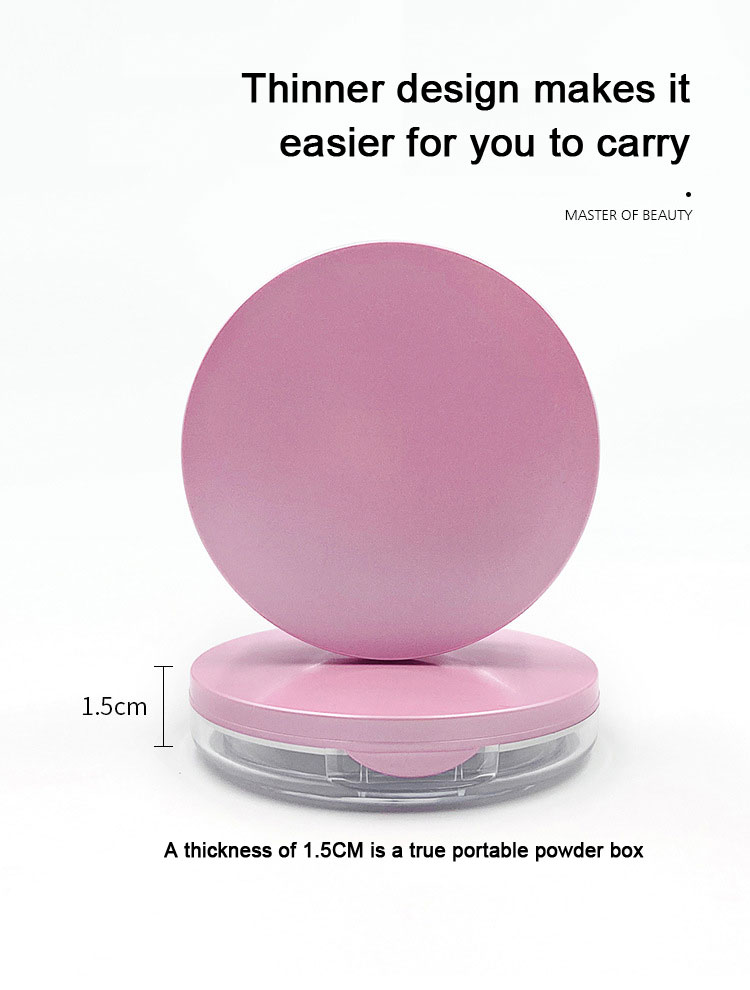 Pack of 2 Pairs Loose Powder Compact Container Empty Portable Plastic ...