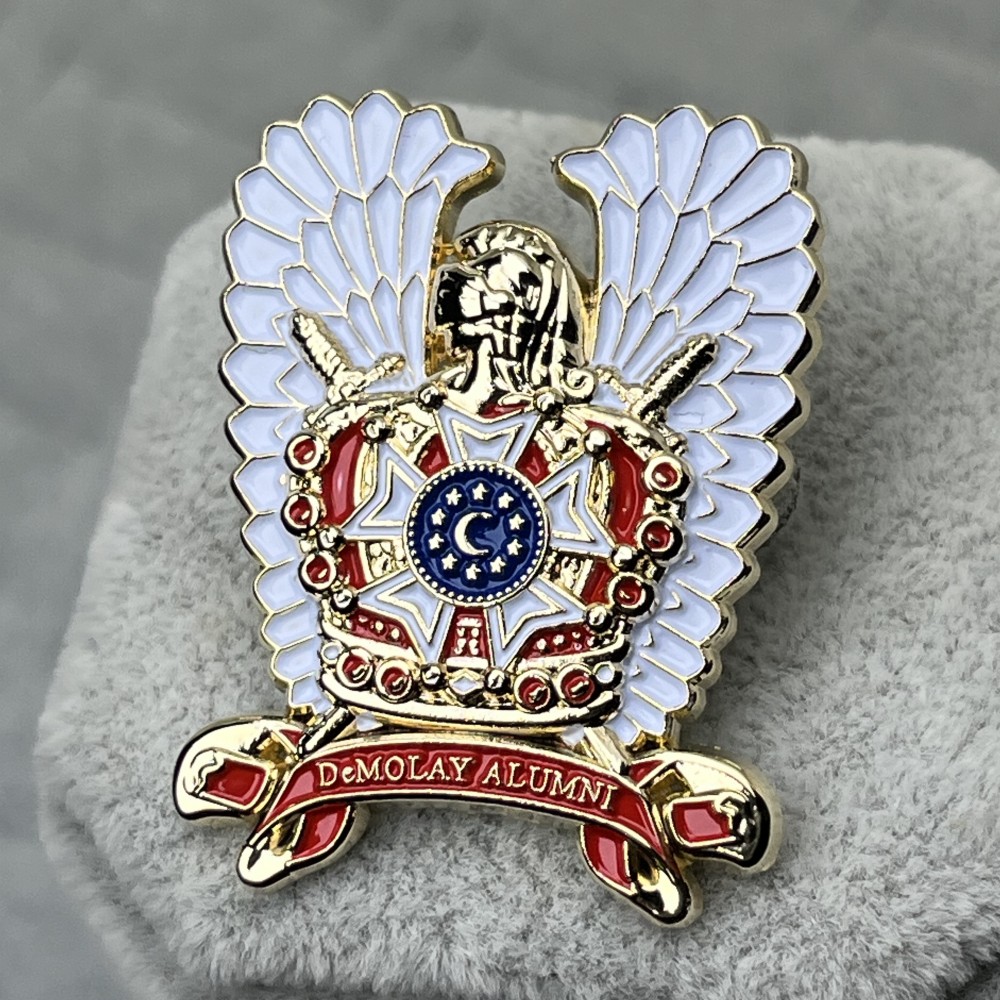 Fashion Accessories Demolay Alumni Enamel Lapel Pin Collar Pin Size 1.5 ...