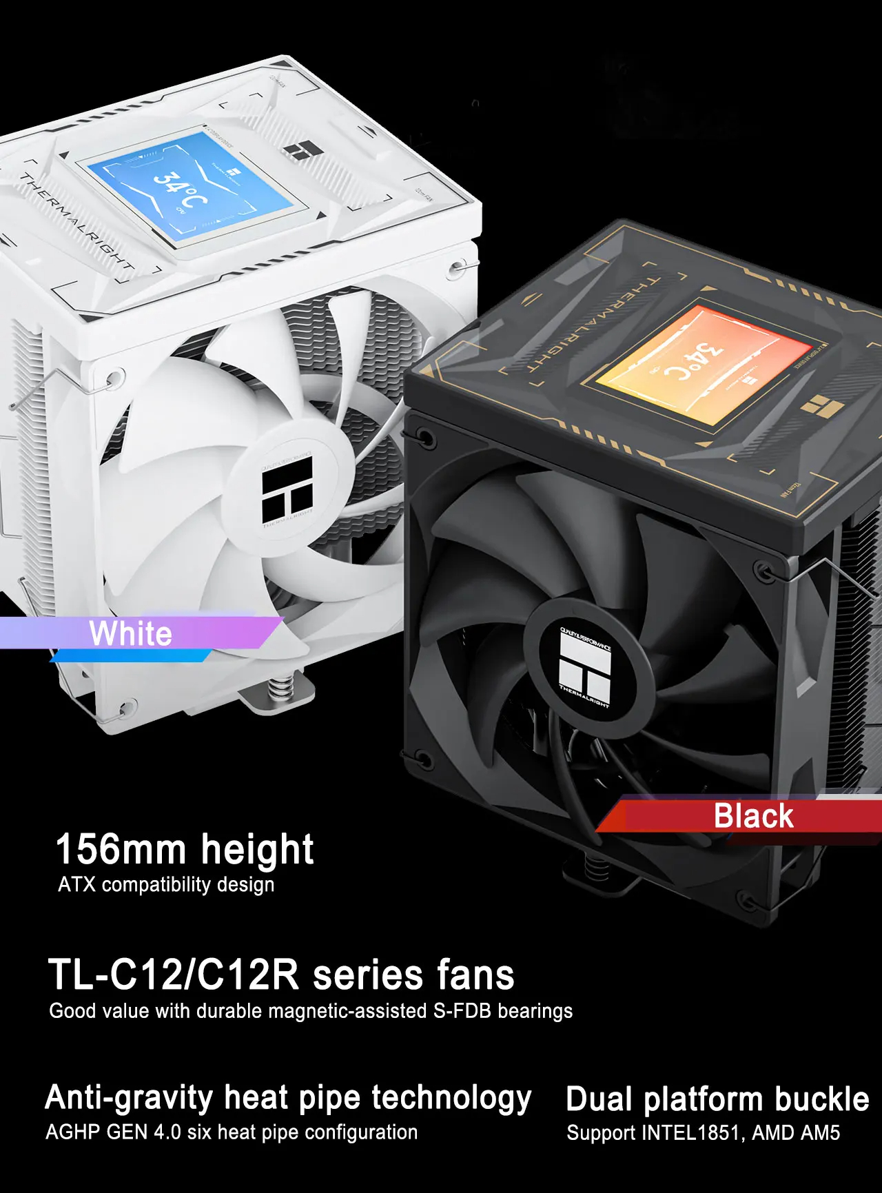 Thermalright Burst Assassin 120 VISION CPU Air Cooling Radiator 2.4 ...