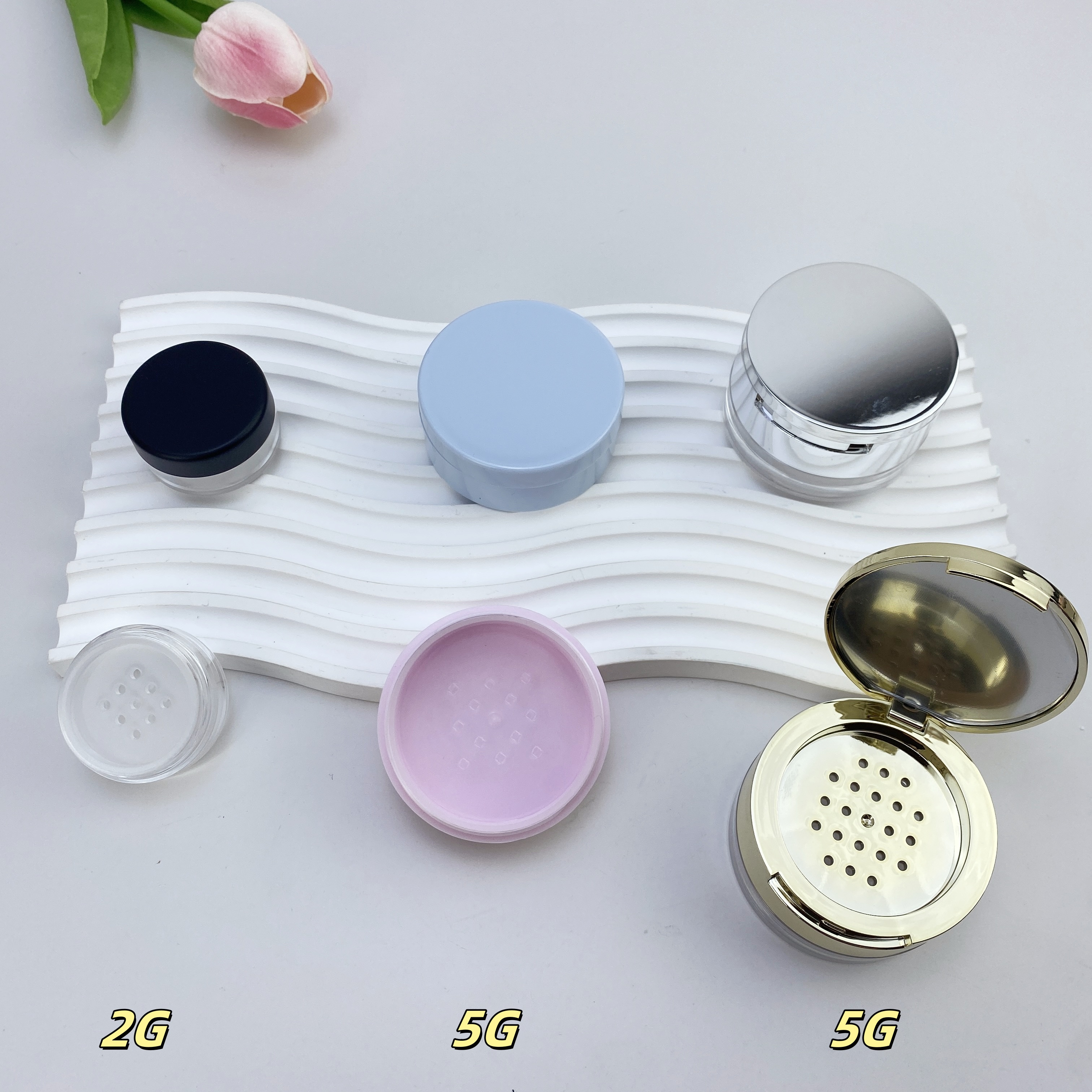 2g/5g Portable Grid Loose Powder Packing Box Loose Powder Setting ...
