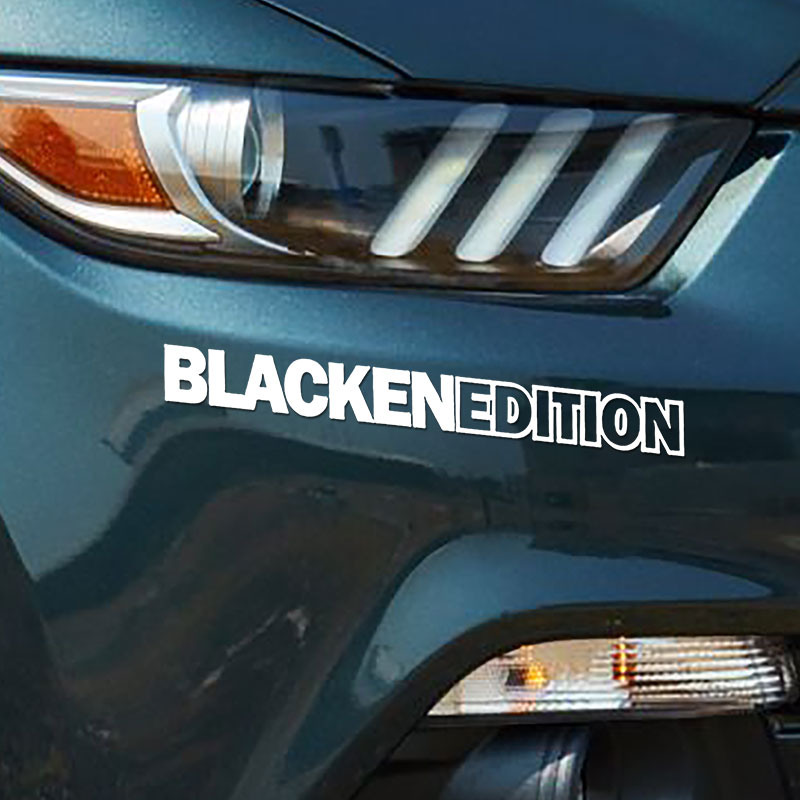 1pcs BLACKENEDITION Reflective Sticker Limited Edition Text Sticker Car ...
