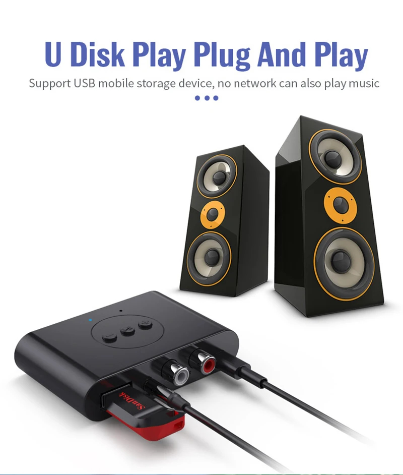 RocketBus 3.5mm Aux To RCA Cable – Connect IPhone Or MP3 Player To Stereo Receiver-1115983